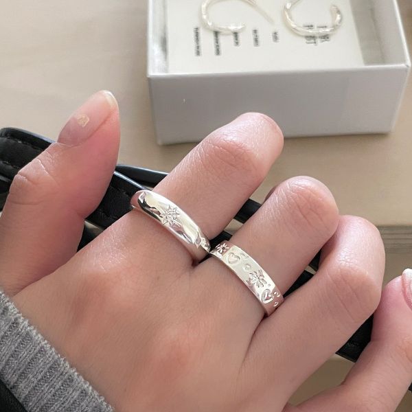 925純銀 可愛手繪線條戒指 