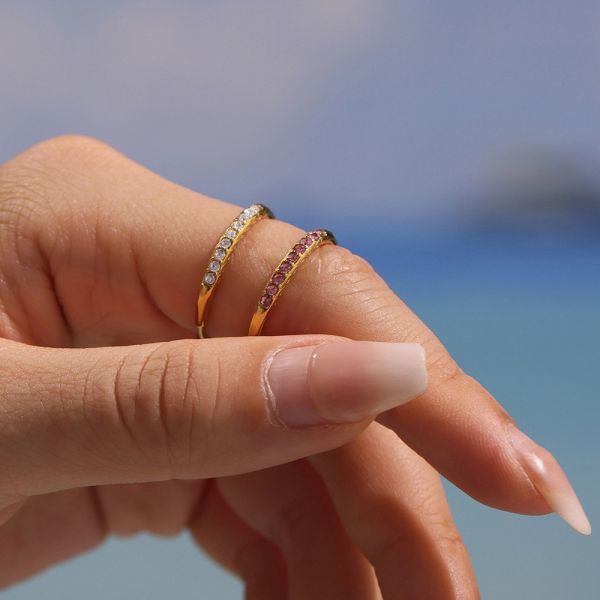 （多款可選）醫療鋼鍍18K金 鋯石戒指系列 