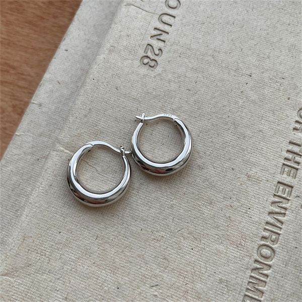 925銀針 經典小胖圈耳扣 