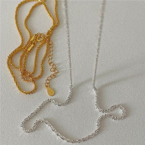 925純銀 波光粼粼素銀項鍊 