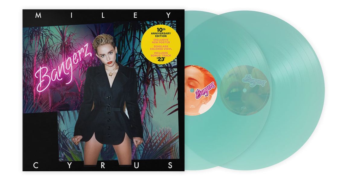 Miley Cyrus - Bangerz 10週年紀念湖水綠透明膠 2LP Miley Cyrus LP, Miley Cyrus album, Miley Cyrus專輯, Miley Cyrus全新黑膠, Miley Cyrus全新黑膠唱片, Miley Cyrus10週年紀念黑膠, Miley Cyrus湖水綠透明膠, Bangers全新黑膠