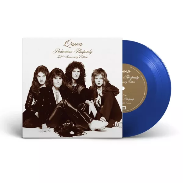 Queen - Bohemian Rhapsody 50週年紀念 7吋透明藍色單曲膠1EP 