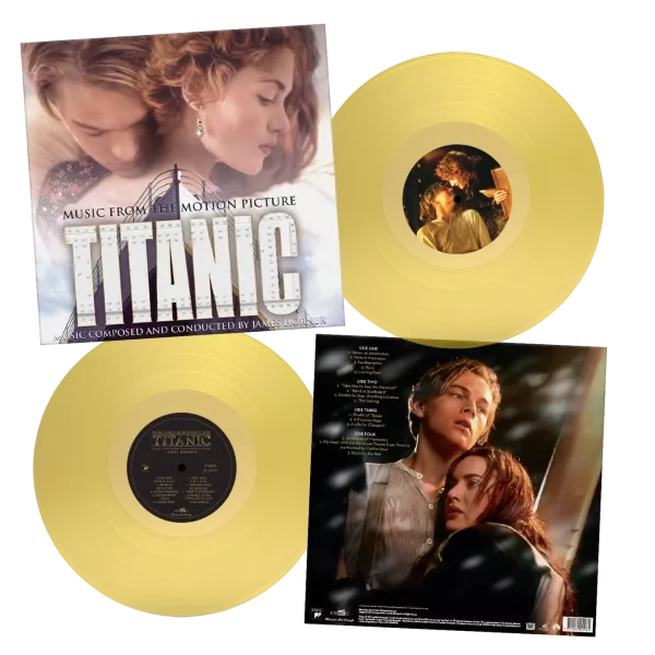 JAMES HORNER - 鐵達尼號 Titanic 電影原聲帶 黃色彩膠2LP 