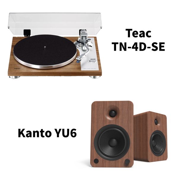 黑膠入門進階組合| TEAC TN-4D-SE 直驅唱盤 × Kanto YU-6 主動式喇叭 