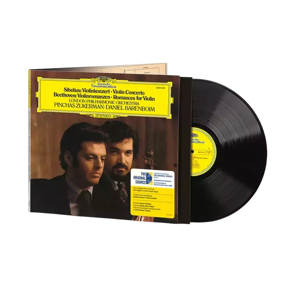 祖克曼 Pinchas Zukerman / 巴倫波因 Daniel Barenboim / 倫敦愛樂樂團 - Sibelius: Violin Concerto / Beethoven: Violin Romance 全類比AAA黑膠1LP(The Original Source Series) 