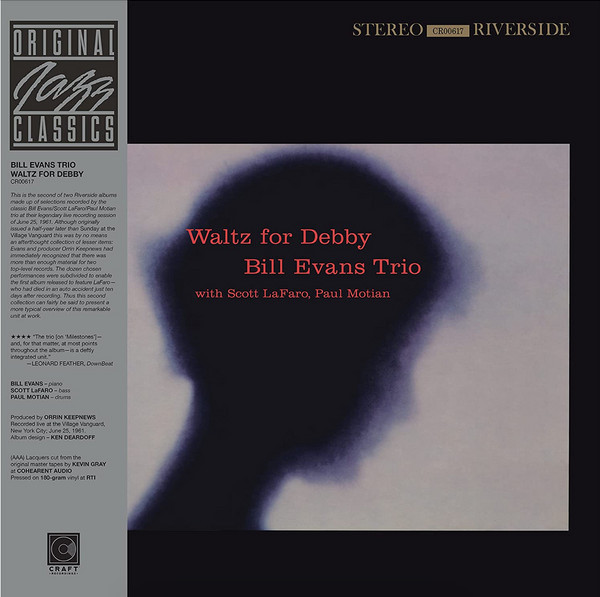 Bill Evans Trio – Waltz For Debby 180g發燒音質黑膠1LP 