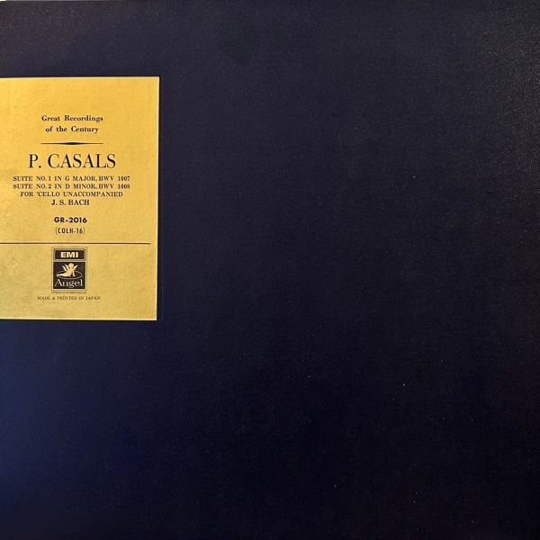 巴哈無伴奏大提琴第一號第二號BWV1007 BWV1008 - 卡薩爾斯 二手老膠1LP 
