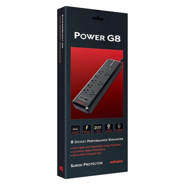 (九月到貨)AudioQuest PowerQuest G8 電源排插｜8孔電源濾波 AudioQuest PowerQuest G8,PowerQuest G8電源排插,AudioQuest電源排插,音響電源濾波器,Hi-Fi電源排插,音響突波保護