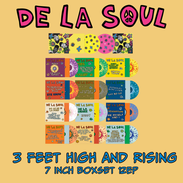 De La Soul - 3 Feet High and Rising 7吋彩膠精裝盒集 12EP De La Soul 3 Feet High and Rising EP, De La Soul 3 Feet High and Rising album, De La Soul 3 Feet High and Rising專輯