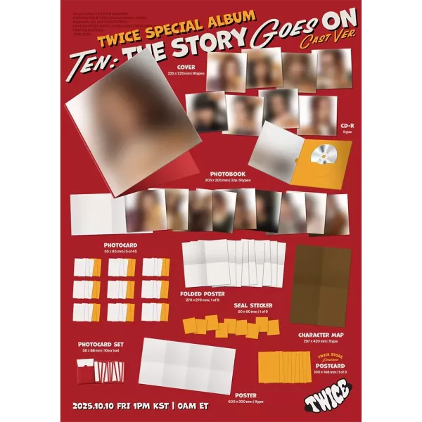 TWICE - Ten: The Story Goes On! Cast ver. CD (polydor版) 