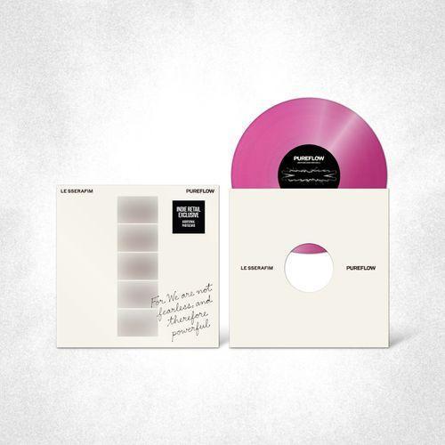 LE SSERAFIM - PUREFLOW pt.1 indie exclusive版 粉膠1LP LE SSERAFIM PUREFLOW pt 1 黑膠, PUREFLOW pt 1 黑膠, LE SSERAFIM 黑膠, PUREFLOW LP, LE SSERAFIM LP, LE SSERAFIM 專輯 黑膠