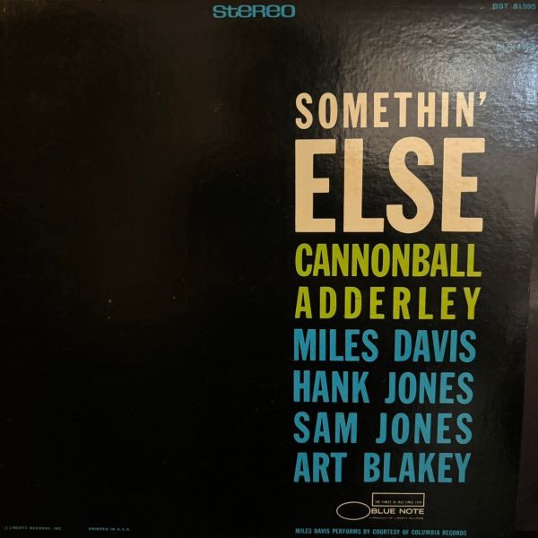 Cannonball Adderley – Somethin' Else | 二手老膠1LP 