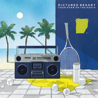 Pictured Resort - Your Song On The Radio 45轉7吋透明彩膠1LP 