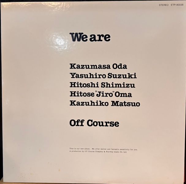 Off Course - We are  二手老膠1LP 