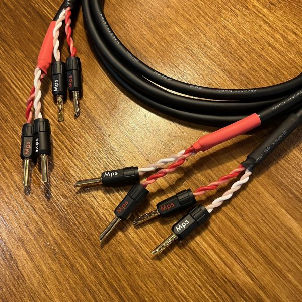 日本Canare 4S8 喇叭線+台灣MPS 鍍金發燒香蕉插 