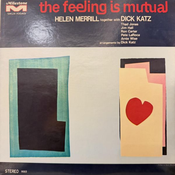 Helen Merrill Together With Dick Katz - The Feeling Is Mutual｜二手老膠1LP Helen Merrill 黑膠、Dick Katz 黑膠、The Feeling Is Mutual 黑膠、Helen Merrill The Feeling Is Mutual 黑膠、Helen Merrill 二手黑膠