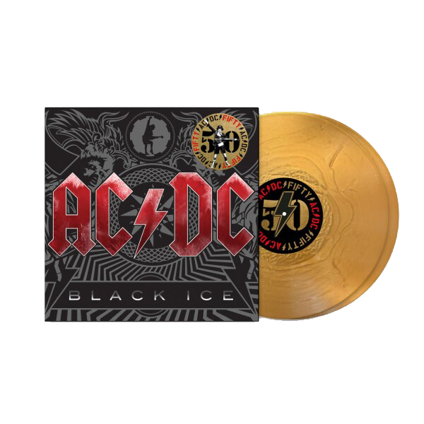 AC/DC - Black Ice 五十週年紀念黃金彩膠2LP 