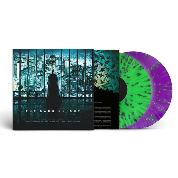 Hans Zimmer & James Newton Howard - 黑暗騎士The Dark Knight  (Soundtrack)噴濺彩膠 [2LP] ('Joker Inspired' Neon Green & Violet Splatter Vinyl, brick and mortar exclusive) 