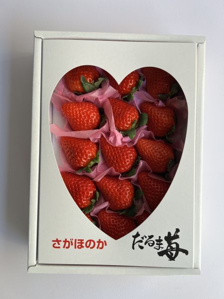 【心型開窗設計】高知達摩愛心草莓禮盒 
