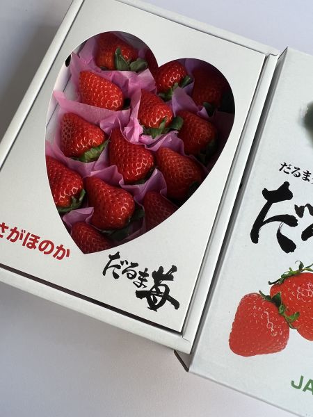 【心型開窗設計】高知達摩愛心草莓禮盒 
