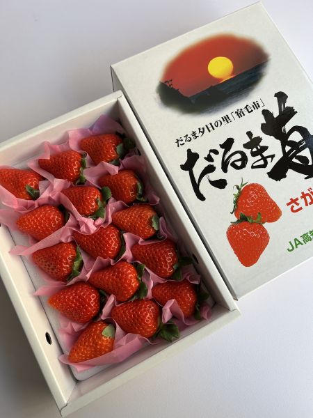 【心型開窗設計】高知達摩愛心草莓禮盒 