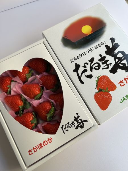 【心型開窗設計】高知達摩愛心草莓禮盒 