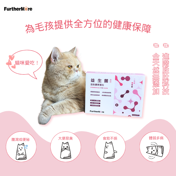 胜肽膠原蛋白益生菌 - 貓適用 2 入（第二件只要520） 胜肽膠原蛋白益生菌、貓用益生菌、貓咪保健品、貓咪腸道健康、益生菌胜肽、貓用膠原蛋白、SGS 認證貓用保健品、貓咪免疫力提升、貓用小分子膠原蛋白、高純度膠原蛋白貓用、貓咪腸胃保健、天然貓用保健品、貓咪便秘改善、貓咪營養補充、無添加貓用保健品、2 入組、加贈試用包、試用包、免費試吃、貓咪腸胃調理、試用組、貓用腸胃保健