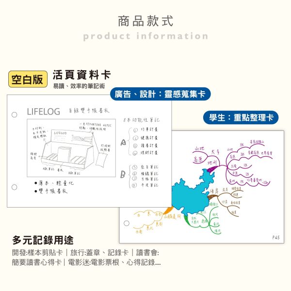 「簡單生活系列」- 32K 空白資料卡夾補充內頁/CSP-180 