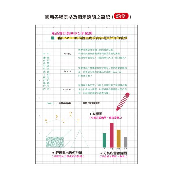 「簡單生活系列」- 18K雙線圈方格筆記/CM-1898 