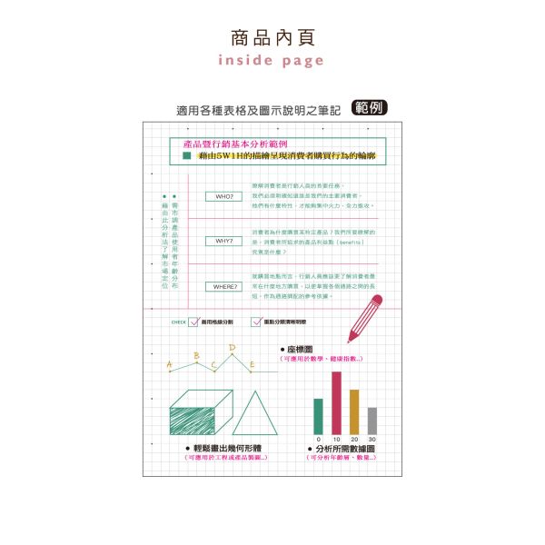 「簡單生活系列」- 25K方格加厚定頁筆記/CN-25144 