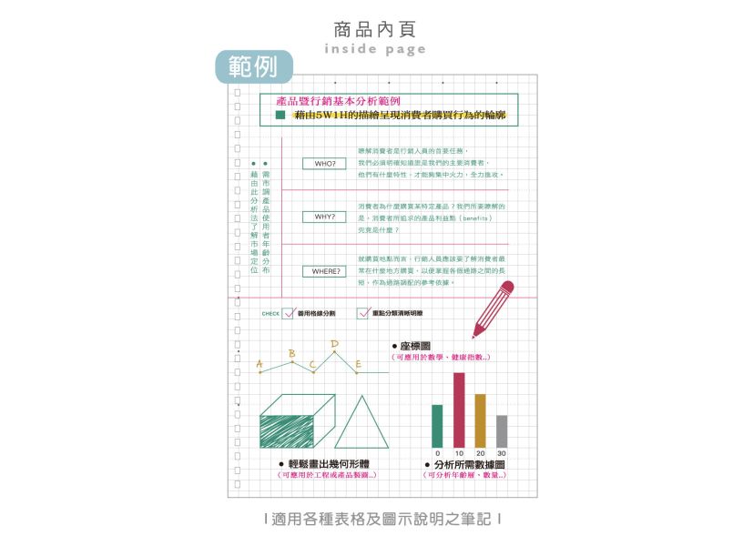 「簡單生活系列」- 25K方格加厚定頁筆記/CN-25138 