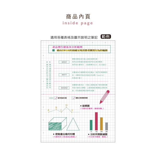 「簡單生活系列」- 25K方格加厚定頁筆記/CZC-079 