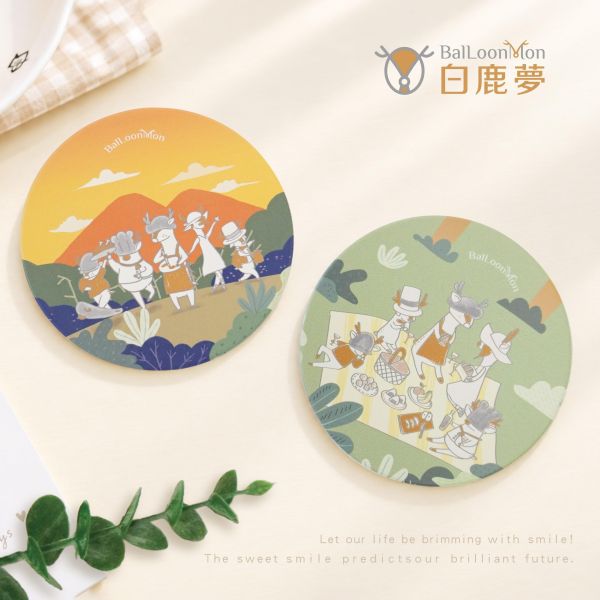 「白鹿夢系列」- 陶瓷杯墊/CPW-079 