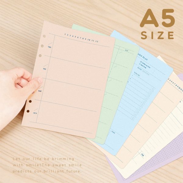 「簡單生活系列」- A5 6孔純色活頁紙/CSP-186 