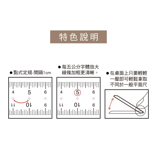 「簡單生活系列」- 15cm透明定規尺/CR-155 