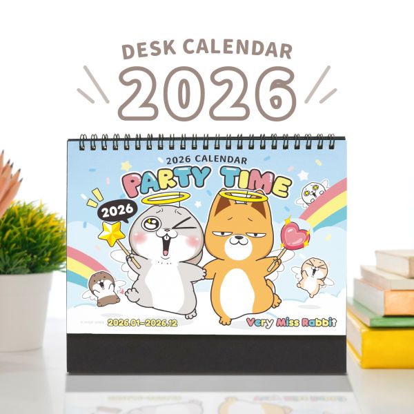 「好想兔系列」- 2026年 25K三角桌曆/CDN-661 