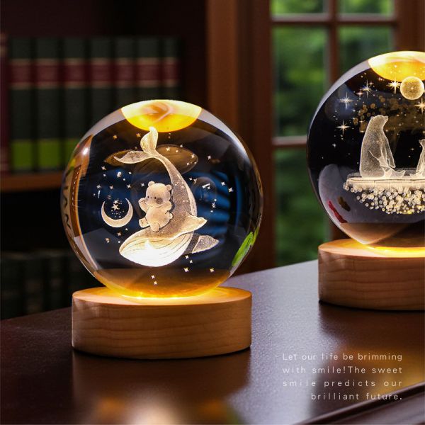 「簡單生活系列」- 水晶球暖光小夜燈/CZC-137 