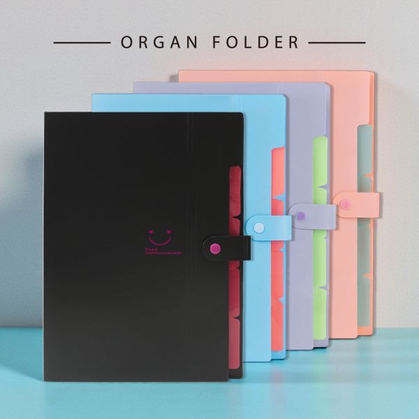 「簡單生活系列」- 韓系環扣A4橫式風琴夾/CZC-150 