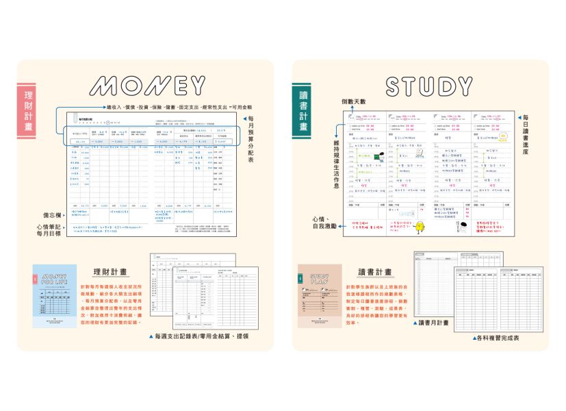 「簡單生活系列」- 32K多功能規劃冊/CN-3240 