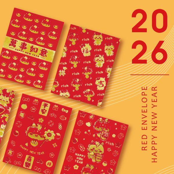 「節慶系列」- 春節小紅包袋6入(馬騰富貴)/CP-458 