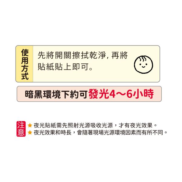 「簡單生活系列」- 夜光開關標誌裝飾貼紙/CST-468 