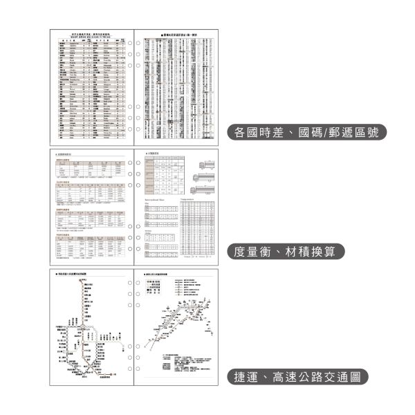 「工商系列」- 2026 25K左3右4活頁6孔補充內頁/CDN-644 
