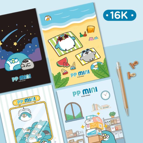 「PP mini小小企鵝」- 16K東康橫線加厚定頁筆記/CN-16221 