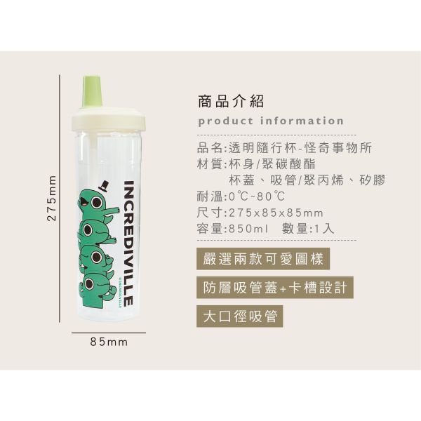 「怪奇事物所」- 透明隨行杯/CPW-063 
