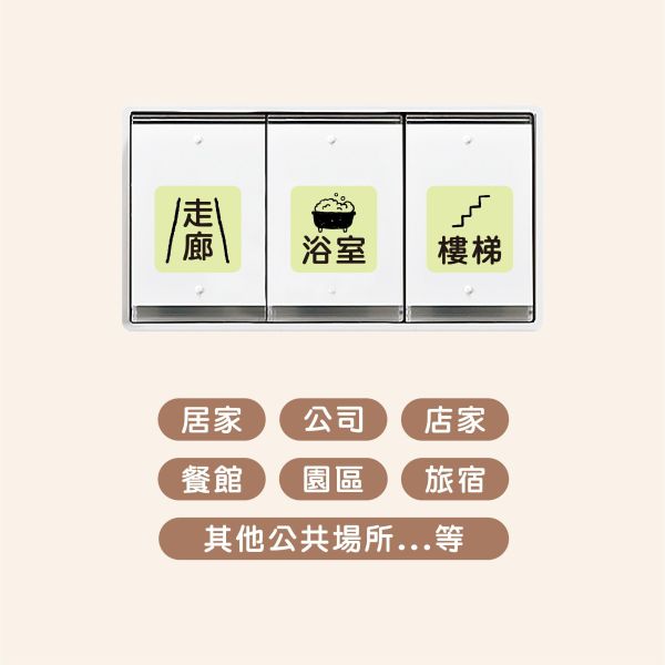 「簡單生活系列」- 夜光開關標誌裝飾貼(小)/CST-482 