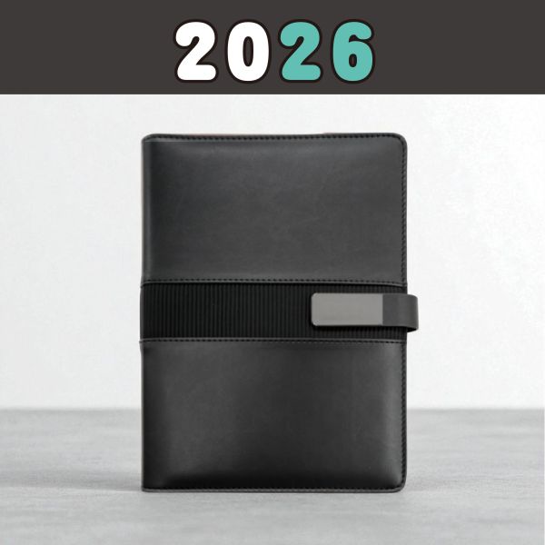 「工商系列」- 2026經典(曜石黑)25k左3右4活頁6孔夾/CDN-640 