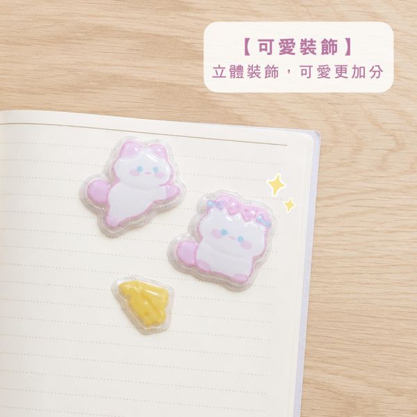 「簡單生活系列」- 3D貓咪水晶裝飾貼/CZC-243 