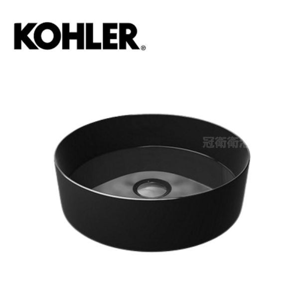 K-90012T-7 檯面盆 KOHLER  K-90012T-7 檯面盆 獨立盆 面盆 Mica 圓形獨立盆(黑色)