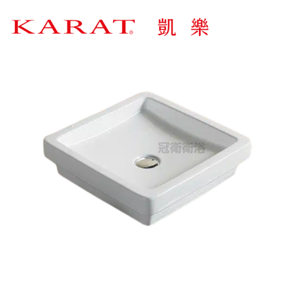 K-1998 檯面盆 KARAT K-1998 尤莉藝術盆 檯面盆 台上盆 臉盆 瓷盆 K1998 凱樂衛浴 美國KARAT 洗臉盆 方形盆 方盆