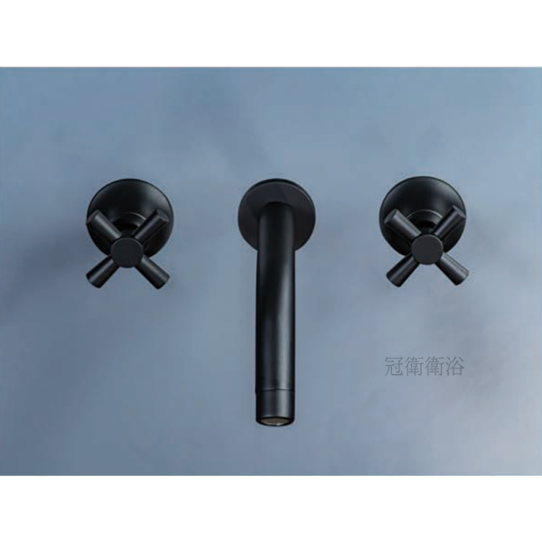 LD-2206-B-BK 三件式面盆龍頭 LILAIDEN 埋壁式面盆龍頭 LD-2206-B BK 三件式面盆龍頭 埋壁龍頭 面盆龍頭 崁牆式龍頭 三件式龍頭 臉盆龍頭